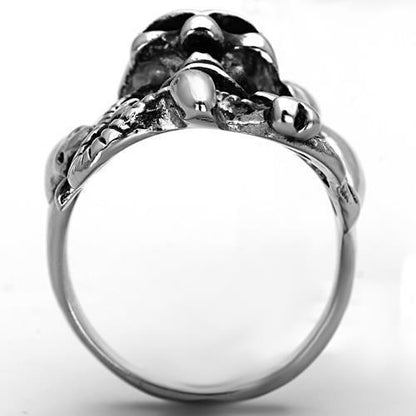 TK1315 - High polished (no plating) Stainless Steel Ring with Epoxy