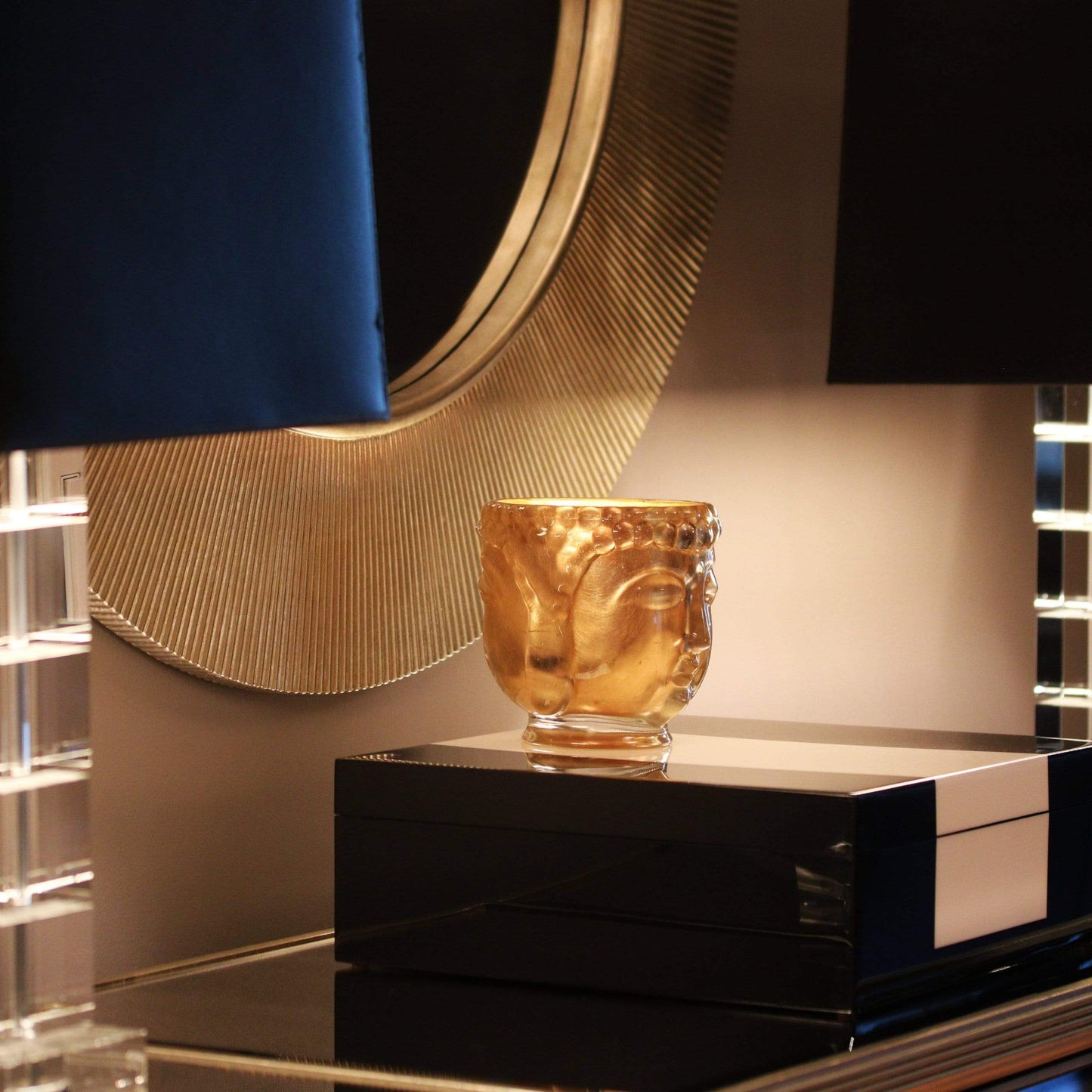 Creso | Buddha Royale in vetro trasparente oro 24 carati