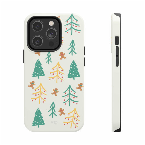 Custodia rigida Christmas Tree per iPhone con ricarica wireless