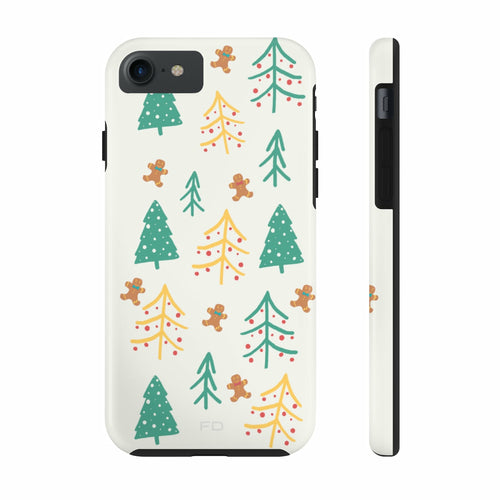 Custodia rigida Christmas Tree per iPhone con ricarica wireless