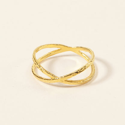 Doppio anello in oro delicato anello minimalista