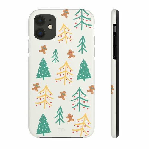 Custodia rigida Christmas Tree per iPhone con ricarica wireless