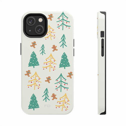 Custodia rigida Christmas Tree per iPhone con ricarica wireless