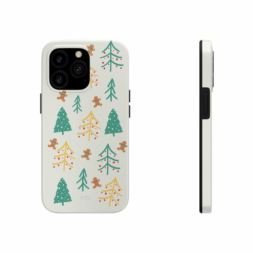 Custodia rigida Christmas Tree per iPhone con ricarica wireless