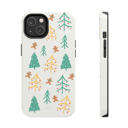 Custodia rigida Christmas Tree per iPhone con ricarica wireless