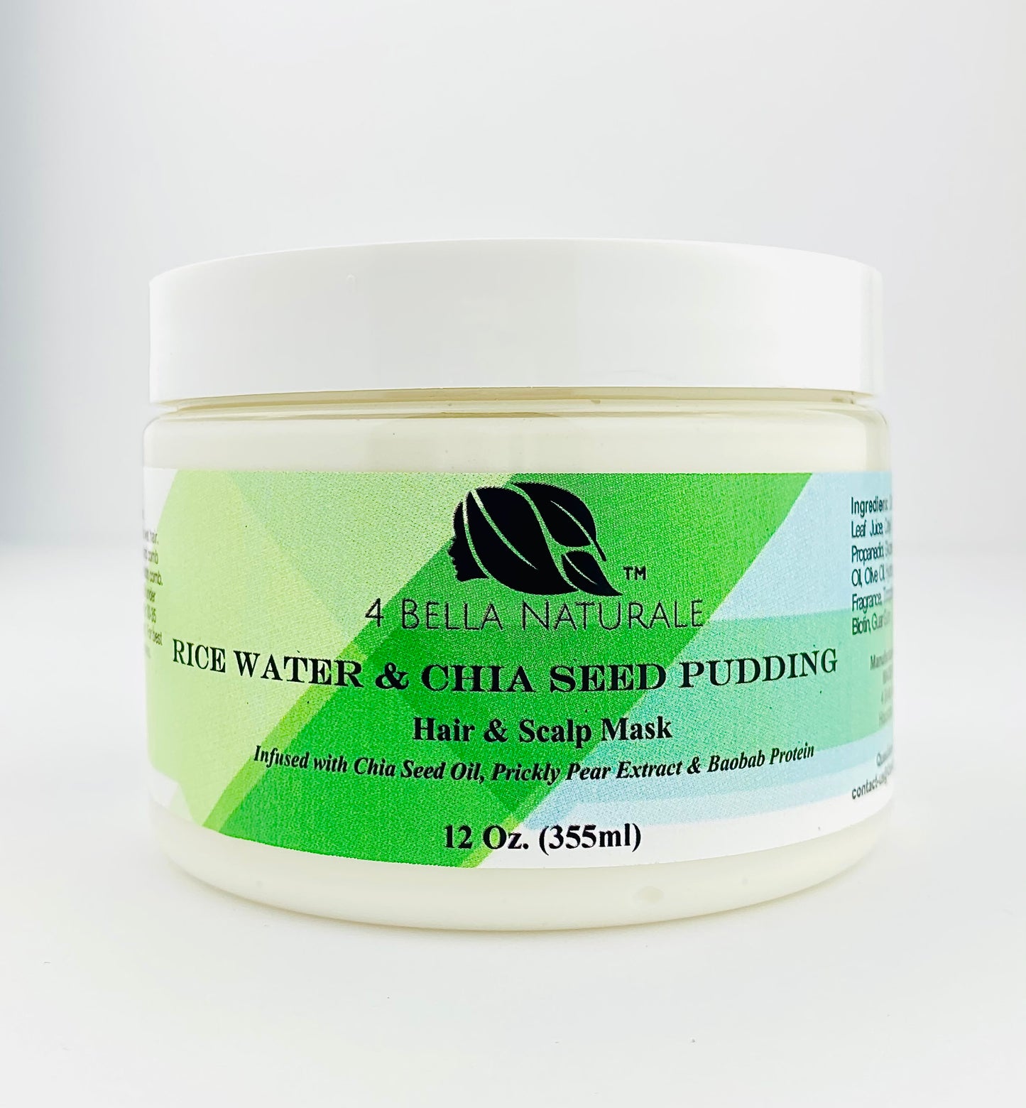 Maschera per il cuoio capelluto con acqua di riso e budino di semi di chia