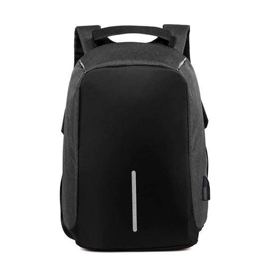Borsa antifurto da uomo Zaino per laptop Zaino da viaggio Carica USB College
