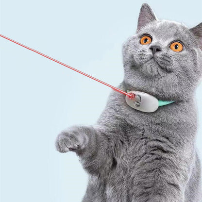 Giocattolo automatico per gatti Laser intelligente che prende in giro Collare per gatti Ricarica USB elettrica Gattino Giocattoli divertenti Articoli per animali domestici di addestramento interattivo