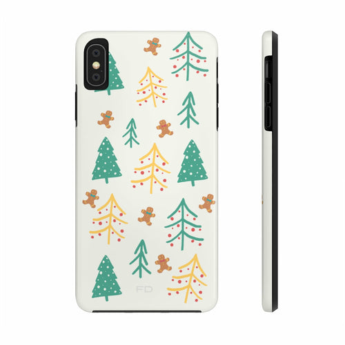 Custodia rigida Christmas Tree per iPhone con ricarica wireless