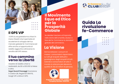 Crea facilmente un team locale di VIP - pieghevole personalizzabile con il tuo QR Code fe-Commerce