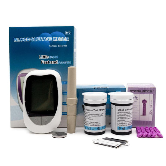 Kit glucometro per misuratore di glucosio nel sangue Tester per diabete domestico