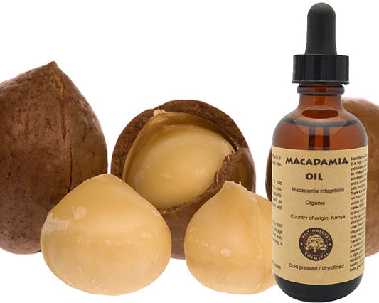 Olio di macadamia biologico puro al 100%. Aiuta a ridurre