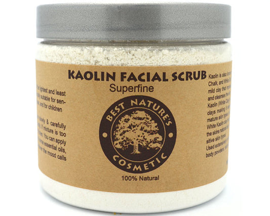 Scrub viso al caolino. Maschera per pelli sensibili.