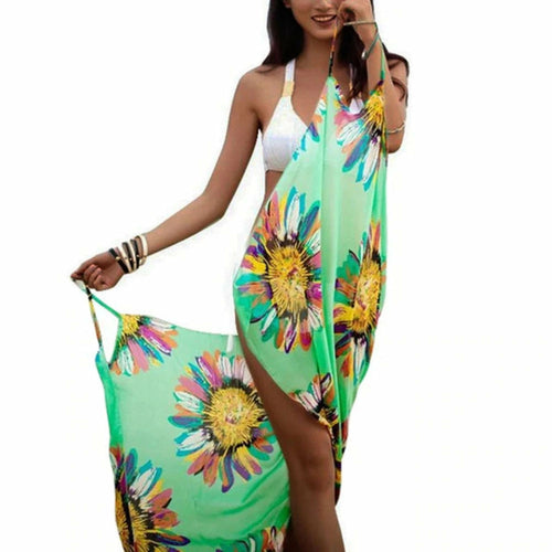 Copri bikini stile avvolgente girasole