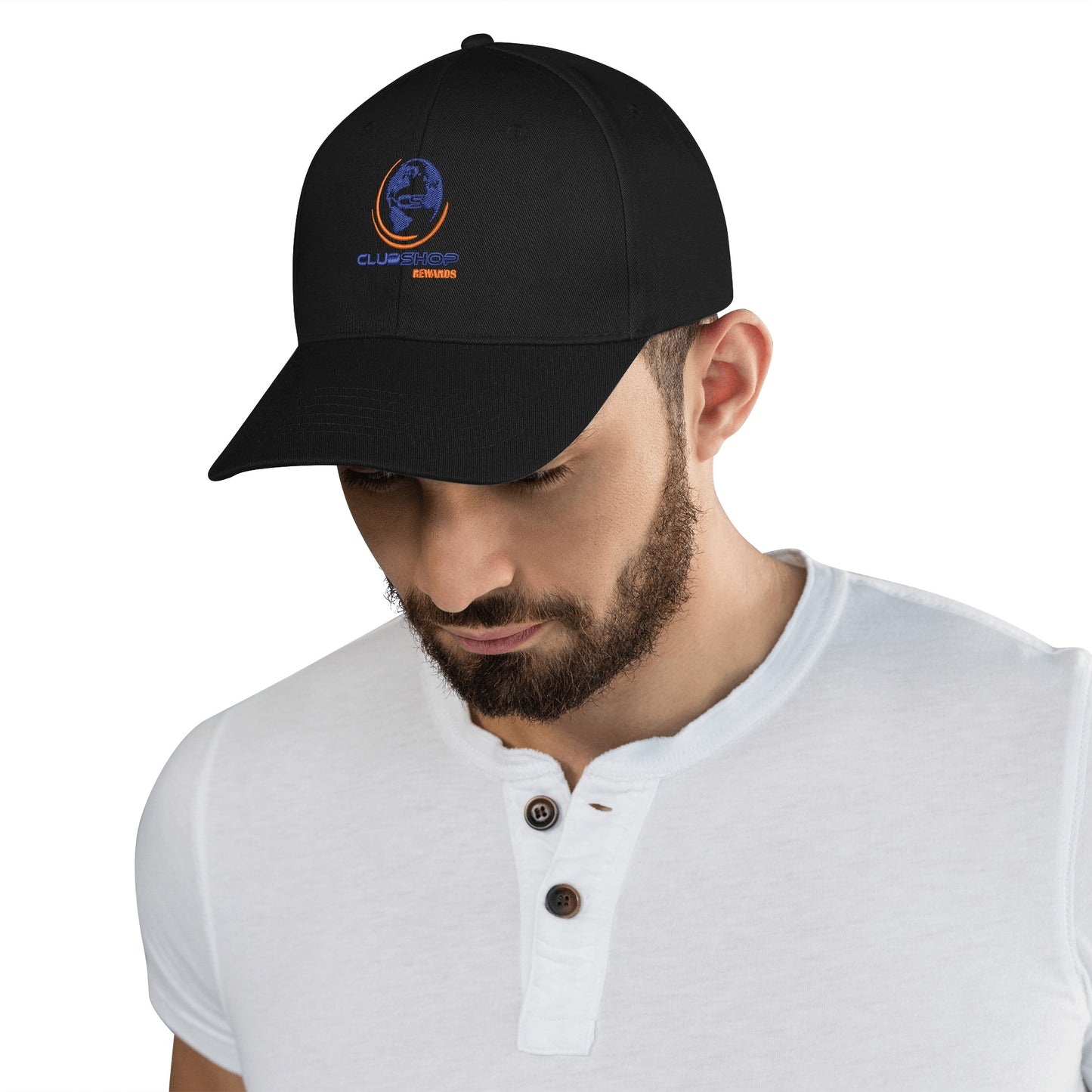 Cappellini da baseball ricamati con logo Clubshop all over