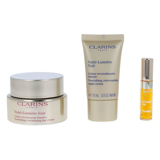 Cofanetto Cosmetico Unisex Nutri Lumiere Clarins Tutti i tipi di pelle (3 Pezzi)