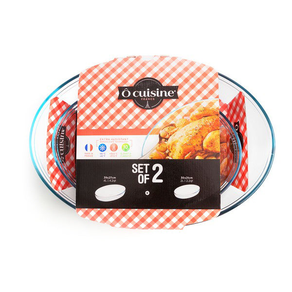 Set Pirole Da Forno Ô Cuisine Vetro Borosilicato Trasparente (2 pz)