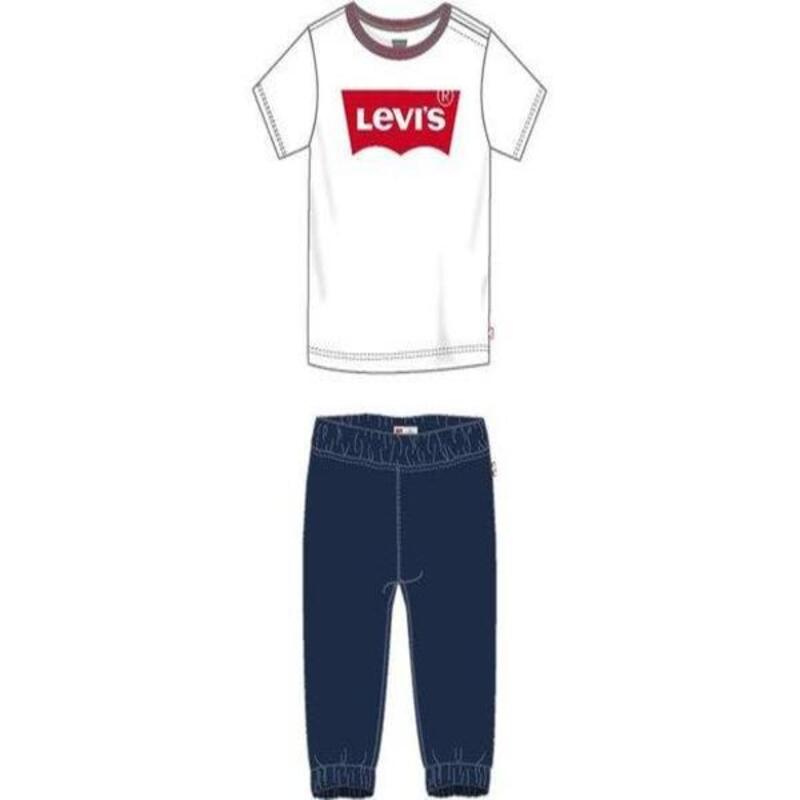 Tuta da neonato TWILL JOGGER Levi's 6EA924-001 Bianca