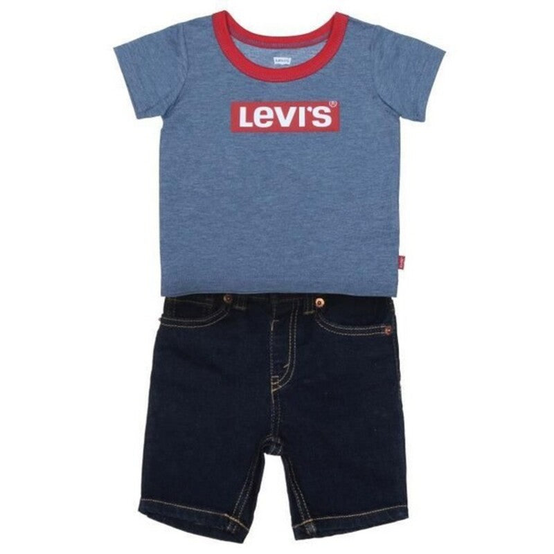 Completo sportivo da Bambino Levi's STRETCH DENIM SHORT Blu