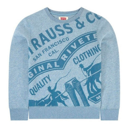 Felpa per bambini Levi's OVERSIZE Blu per bambini
