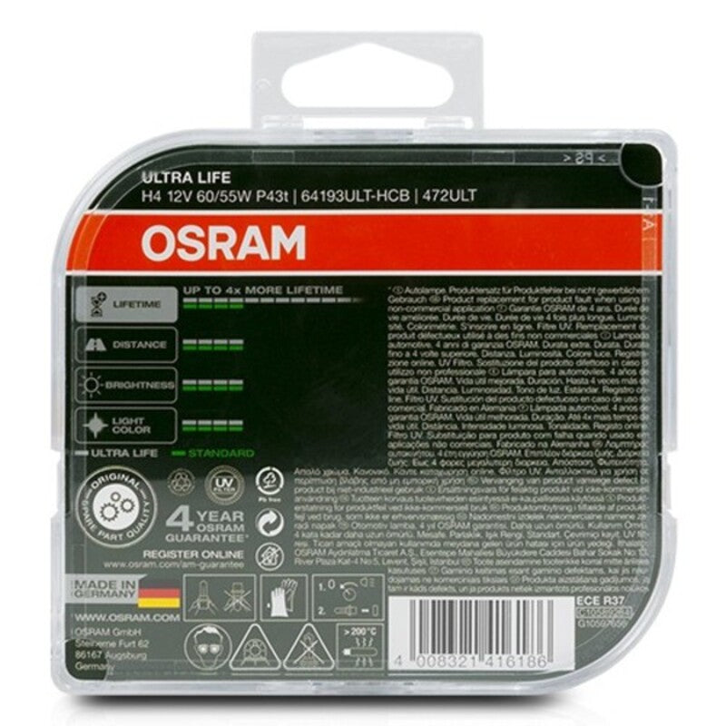 Lampadina per auto Osram Ultra Life H4 12V 60/55W
