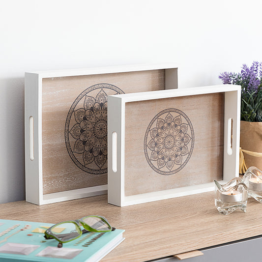 Set di vassoi Mandala 2 Pezzi