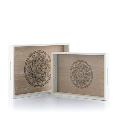 Set di vassoi Mandala 2 Pezzi