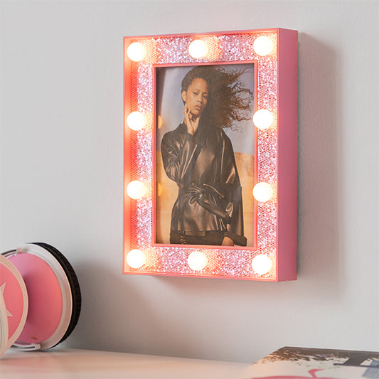 Wall photo frame Glitter (10 LED) (10 x 15 cm)