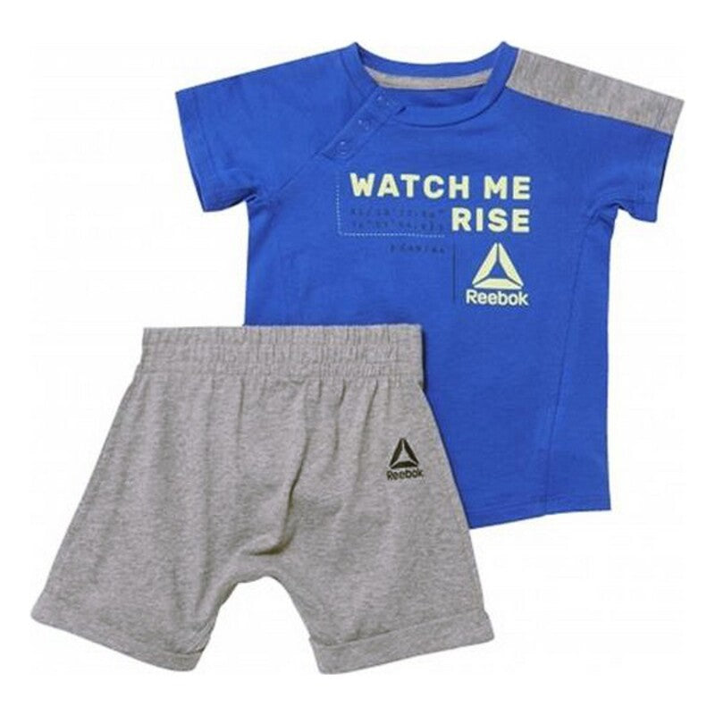 Tuta da bambino Reebok B ES Inf SJ SS Blu Grigio