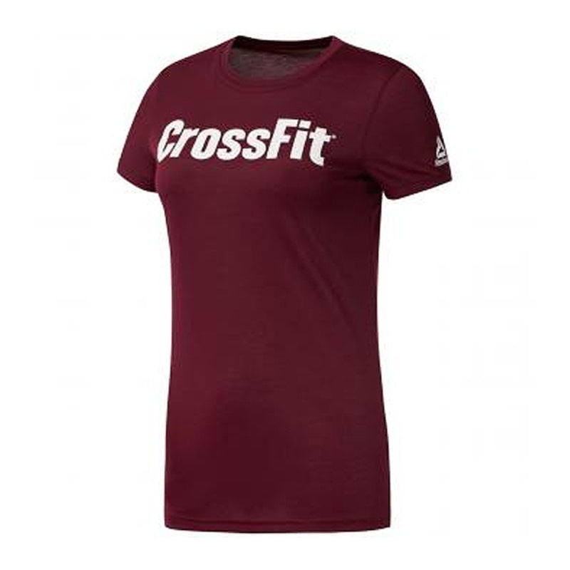 T-shirt a maniche corte da donna Reebok Fef Speedwick Borgogna