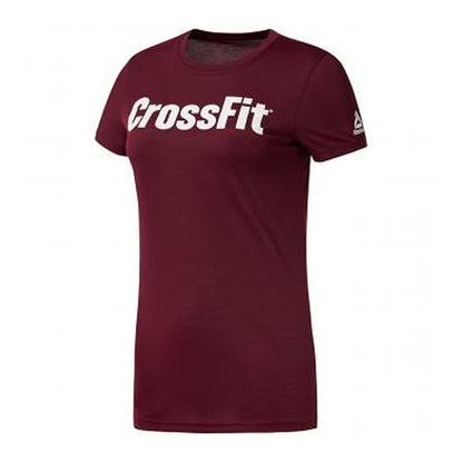 T-shirt a maniche corte da donna Reebok Fef Speedwick Borgogna