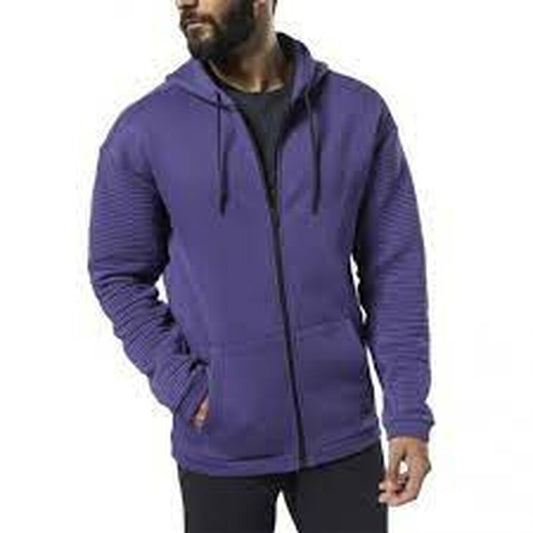 Felpa con cappuccio e zip da uomo FLEECE OTH HOOD Reebok DY7805 Viola
