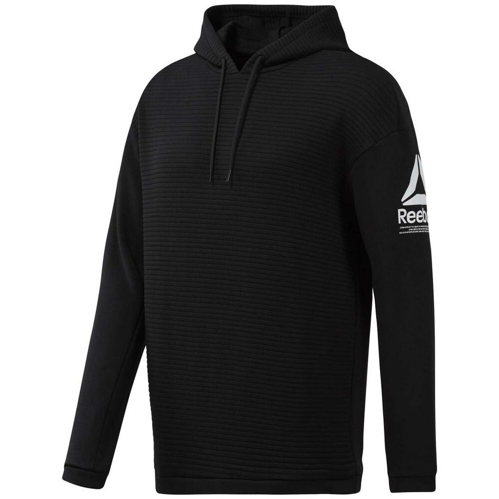 Felpa con cappuccio da uomo Reebok FLEECE OTH HOOD EC0880 Nera