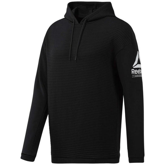 Felpa con cappuccio da uomo Reebok FLEECE OTH HOOD EC0880 Nera