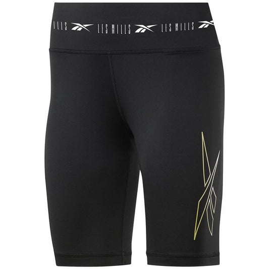 Leggings sportivi corti Reebok Les Mills Cycling Nero
