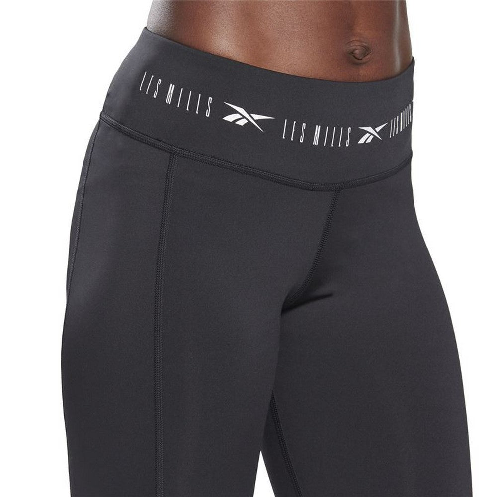 Leggings sportivi corti Reebok Les Mills Cycling Nero