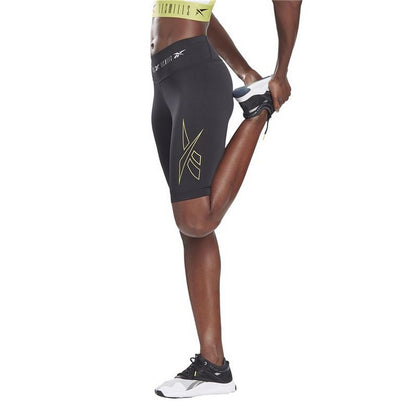 Leggings sportivi corti Reebok Les Mills Cycling Nero