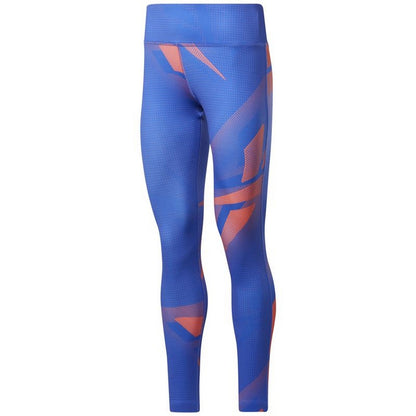 Leggings sportivi Reebok MYT Stampati Blu