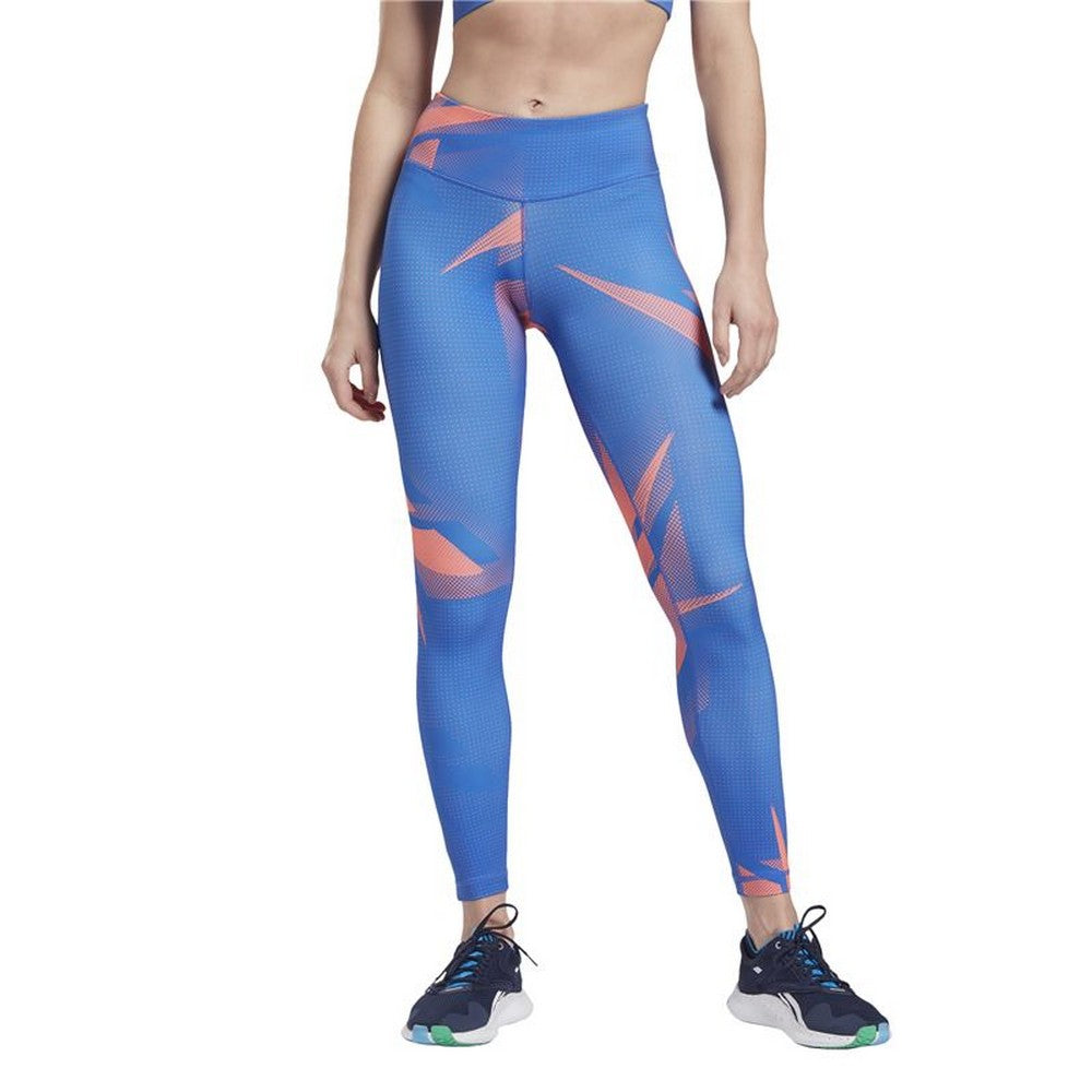 Leggings sportivi Reebok MYT Stampati Blu