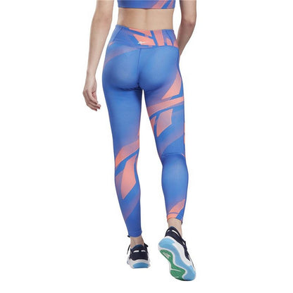 Leggings sportivi Reebok MYT Stampati Blu