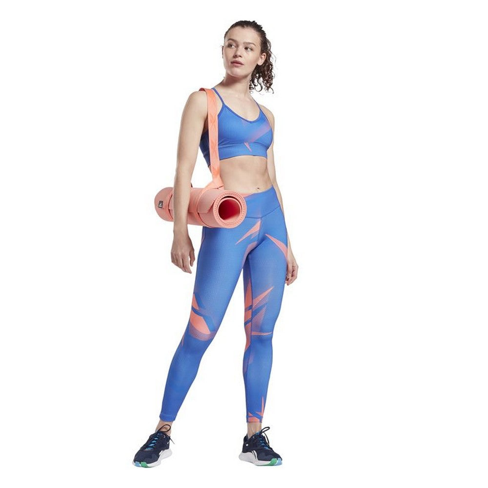 Leggings sportivi Reebok MYT Stampati Blu