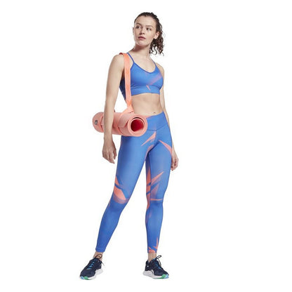 Leggings sportivi Reebok MYT Stampati Blu