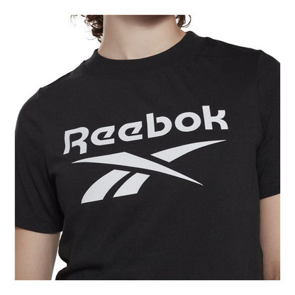 T-shirt a maniche corte da donna Reebok Cropped Identity Nera