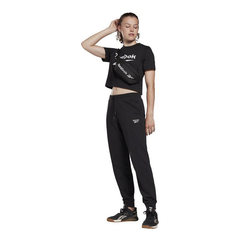 T-shirt a maniche corte da donna Reebok Cropped Identity Nera