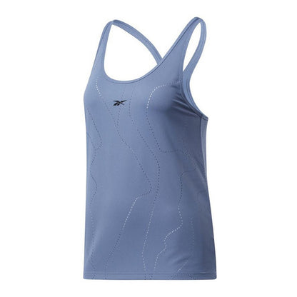 Canotta Donna Reebok United By Fitness Traforata Indaco