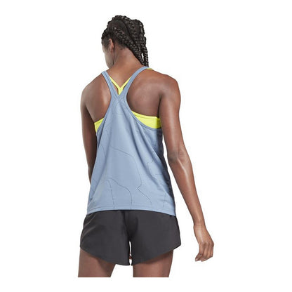 Canotta Donna Reebok United By Fitness Traforata Indaco