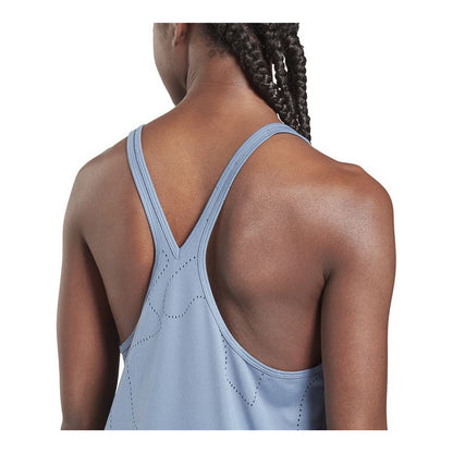 Canotta Donna Reebok United By Fitness Traforata Indaco