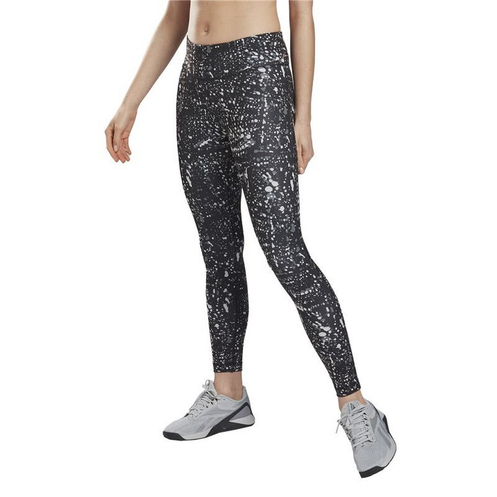 Leggings sportivi Reebok Workout Ready stampati Neri