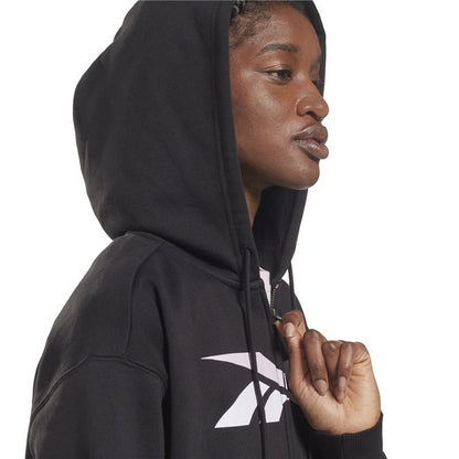 Giacca sportiva da donna Reebok Training Essentials Vector Full-Zip nera