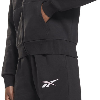 Giacca sportiva da donna Reebok Training Essentials Vector Full-Zip nera